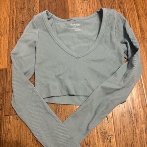 Garage Women's Green Sonia Seamless Plunge Top